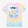 Tees * | Best Deal Pokemon Eeveelutions Tie-Dye Boyfriend Fit Girls T-Shirt Multi