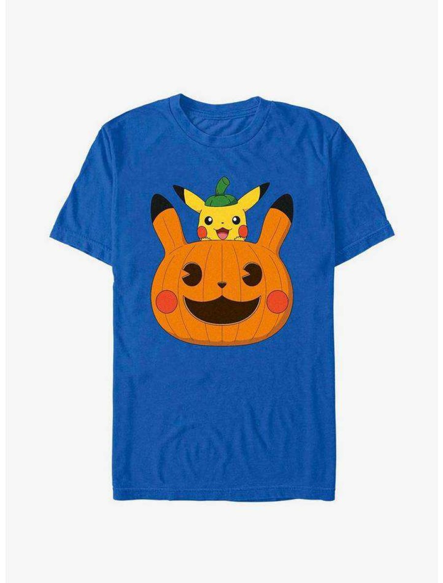 Guys * | Best Sale Pokemon Pumpkin Pikachu T-Shirt Royal