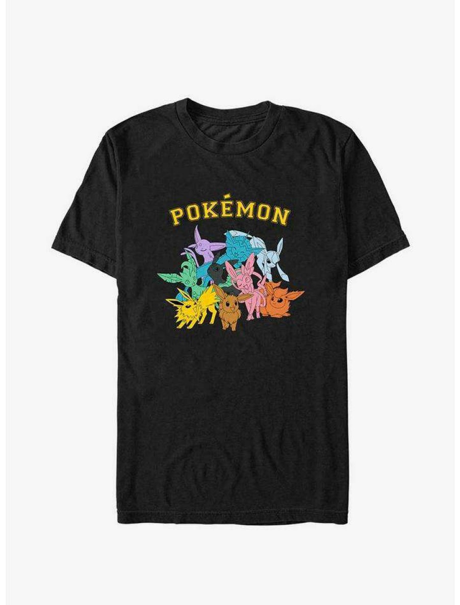 Guys * | Wholesale Pokemon Gotta Catch Eeveelutions T-Shirt Black