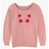 Girls * | Cheapest Pokemon Jigglypuff Outline Girls Slouchy Sweatshirt Desertpnk