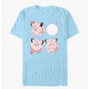 Tees * | Deals Pokemon Clefairy Dancing T-Shirt Lt Blue