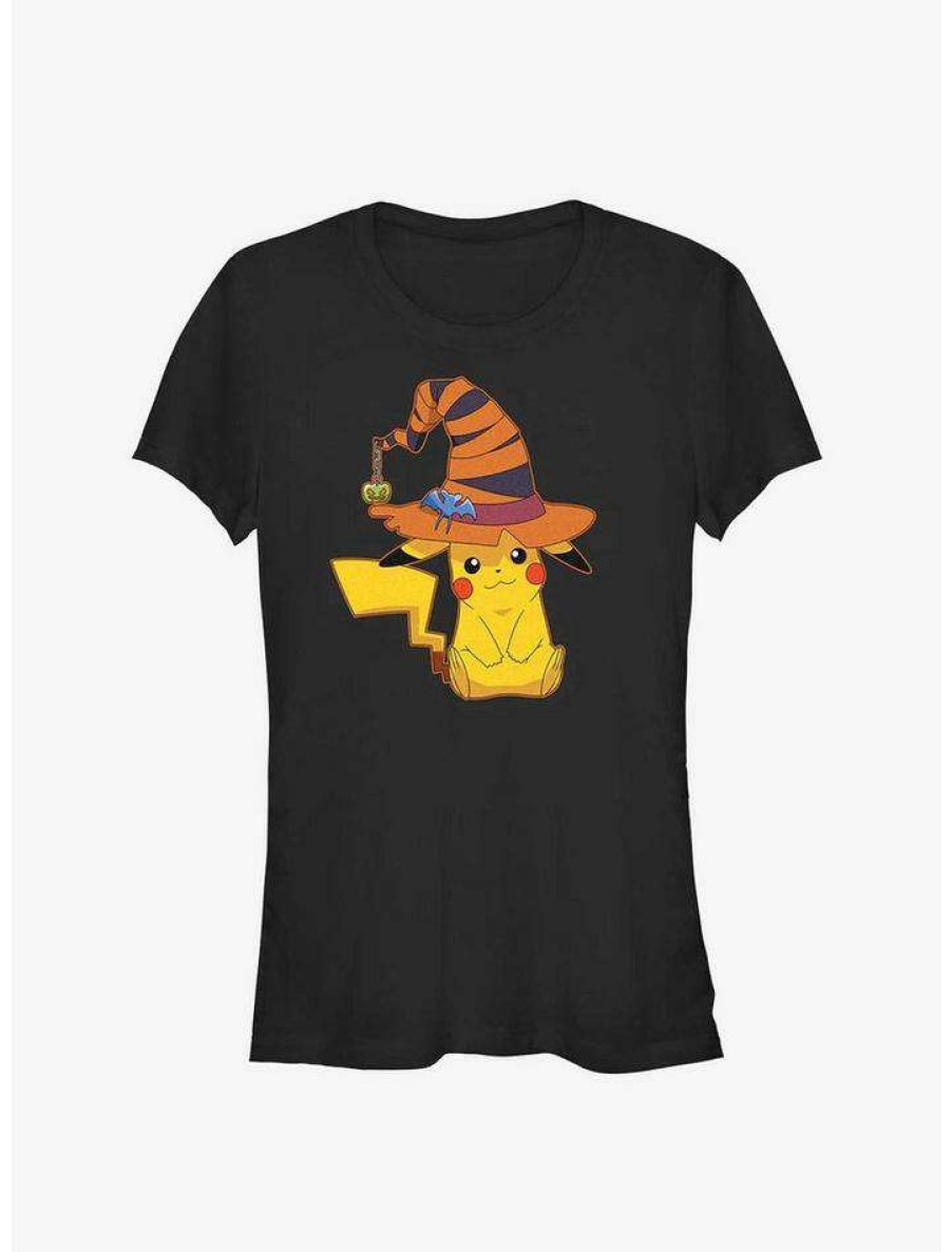 Girls * | Best Pirce Pokemon Pikachu Witch Girls T-Shirt Black