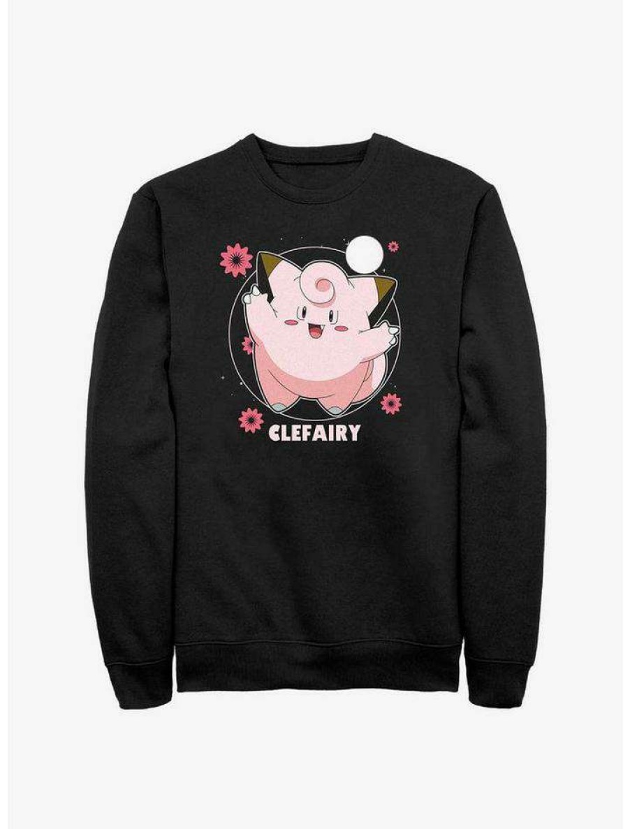 Guys * | Promo Pokemon Clefairy Fairy Dance Sweatshirt Black