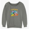 Girls * | Top 10 Pokemon Gotta Catch Eeveelutions Girls Slouchy Sweatshirt Gray Htr