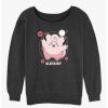 Girls * | Top 10 Pokemon Clefairy Fairy Dance Girls Slouchy Sweatshirt Char Htr