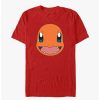 Guys * | Flash Sale Pokemon Charizard Face T-Shirt Red