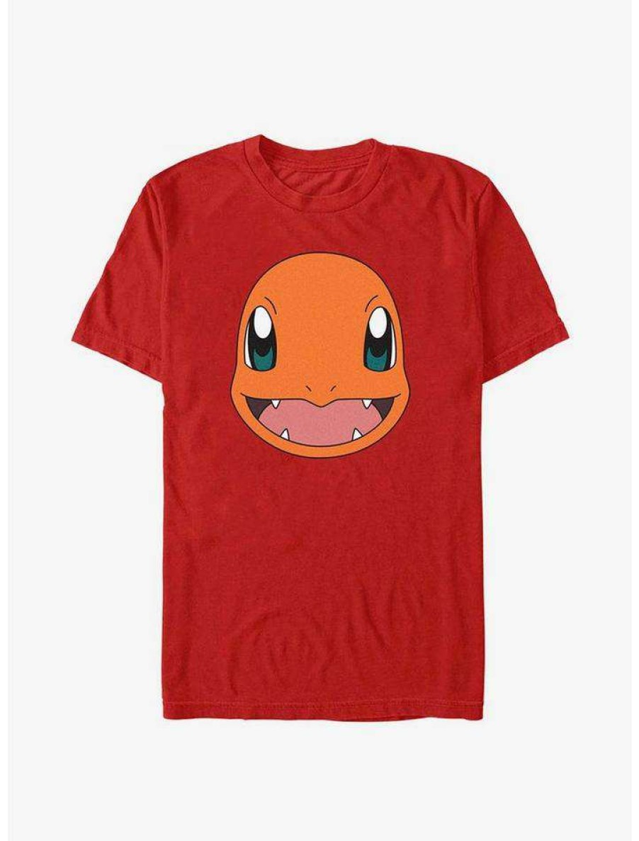 Guys * | Flash Sale Pokemon Charizard Face T-Shirt Red