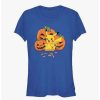 Tees * | Best Pirce Pokemon Pikachu Pumpkins & Candy Corn Girls T-Shirt Royal