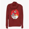 Girls * | Best Pirce Pokemon Happy Holiday Snow Day Cowl Neck Long-Sleeve Top Scarlet