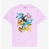 Tees * | Best Sale Pokemon Eeveelutions Boyfriend Fit Girls T-Shirt Multi