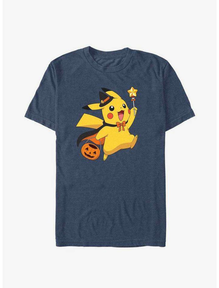 Guys * | Promo Pokemon Pikachu Wizard T-Shirt Navy Htr