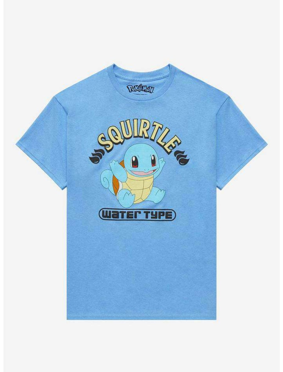 Tees * | Coupon Pokemon Squirtle Water Type T-Shirt Lt Blue