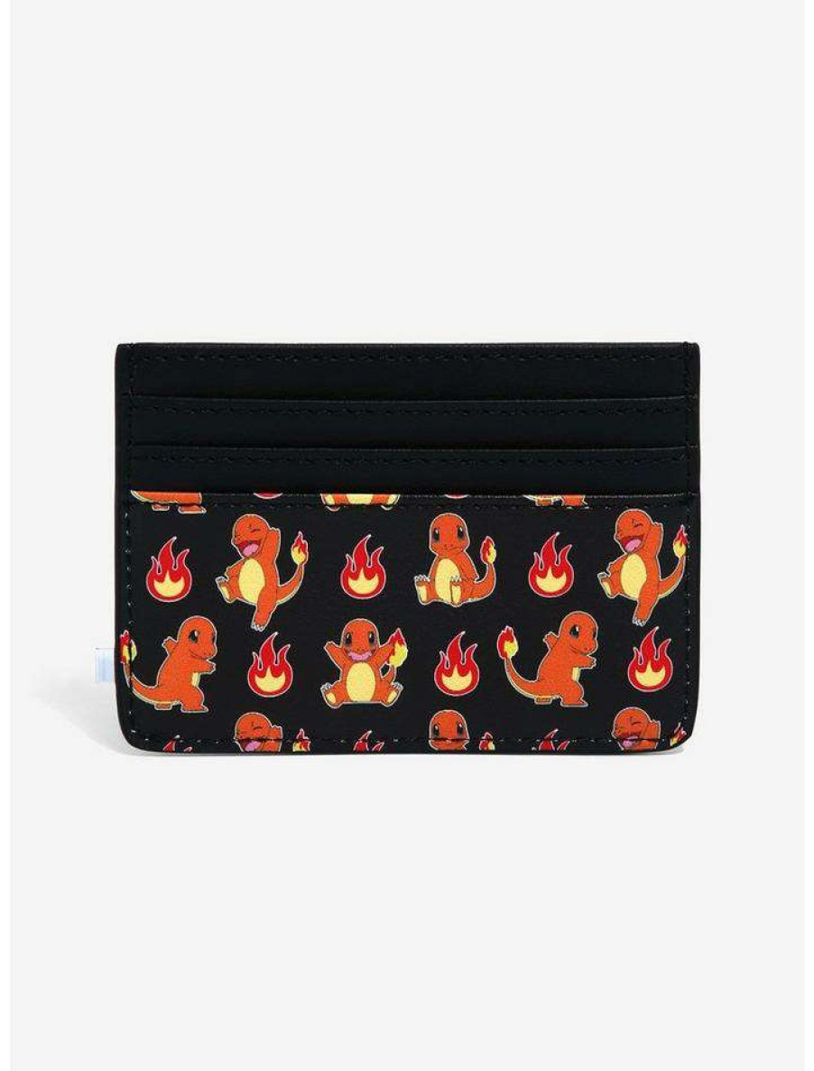 Backpacks & Bags * | Outlet Loungefly Pokemon Charmander Flames Cardholder