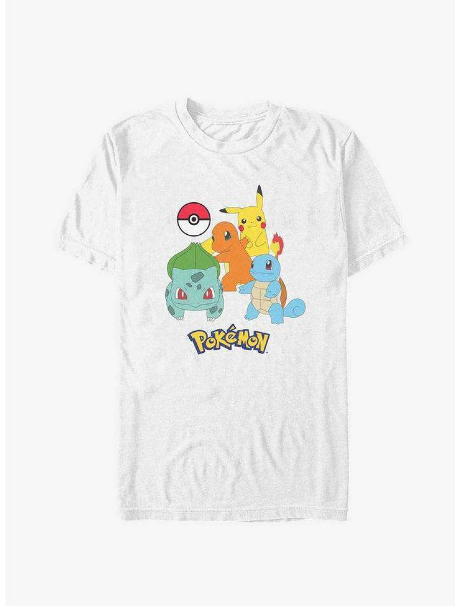 Tees * | Flash Sale Pokemon Pokeball Group T-Shirt White