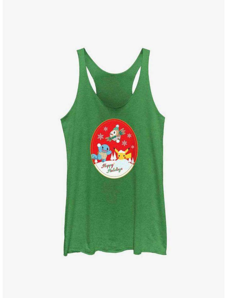 Girls * | Cheap Pokemon Happy Holiday Snow Day Girls Tank Envy