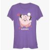 Tees * | Best Reviews Of Pokemon Clefairy Flowers Girls T-Shirt Purple