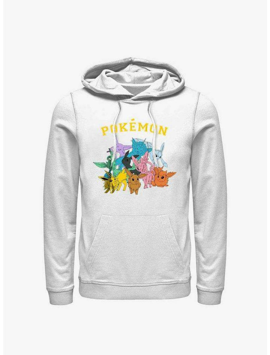 Guys * | Brand New Pokemon Eeveelutions Hoodie White