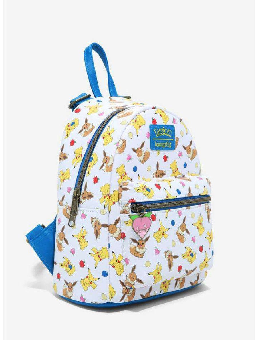 Back To School * | Hot Sale Loungefly Pokemon Eevee & Pikachu Mini Backpack