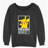 Girls * | Discount Pokemon Battle Lineup Pikachu, Squirtle, Bulbasaur, Charmander, & Snorlax Girls Slouchy Sweatshirt Char Htr