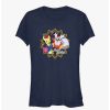 Tees * | Cheapest Pokemon Pichu And Delibird Holiday Party Girls T-Shirt Navy