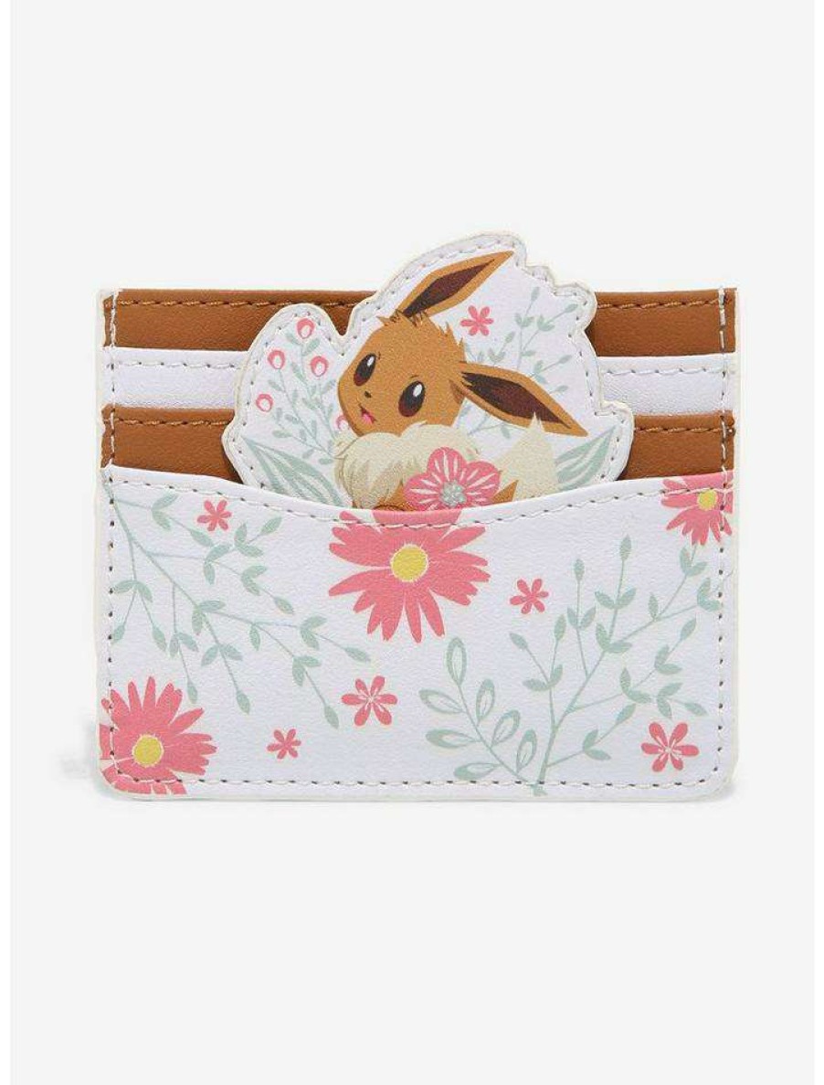 Backpacks & Bags * | Flash Sale Loungefly Pokemon Eevee Spring Flowers Cardholder