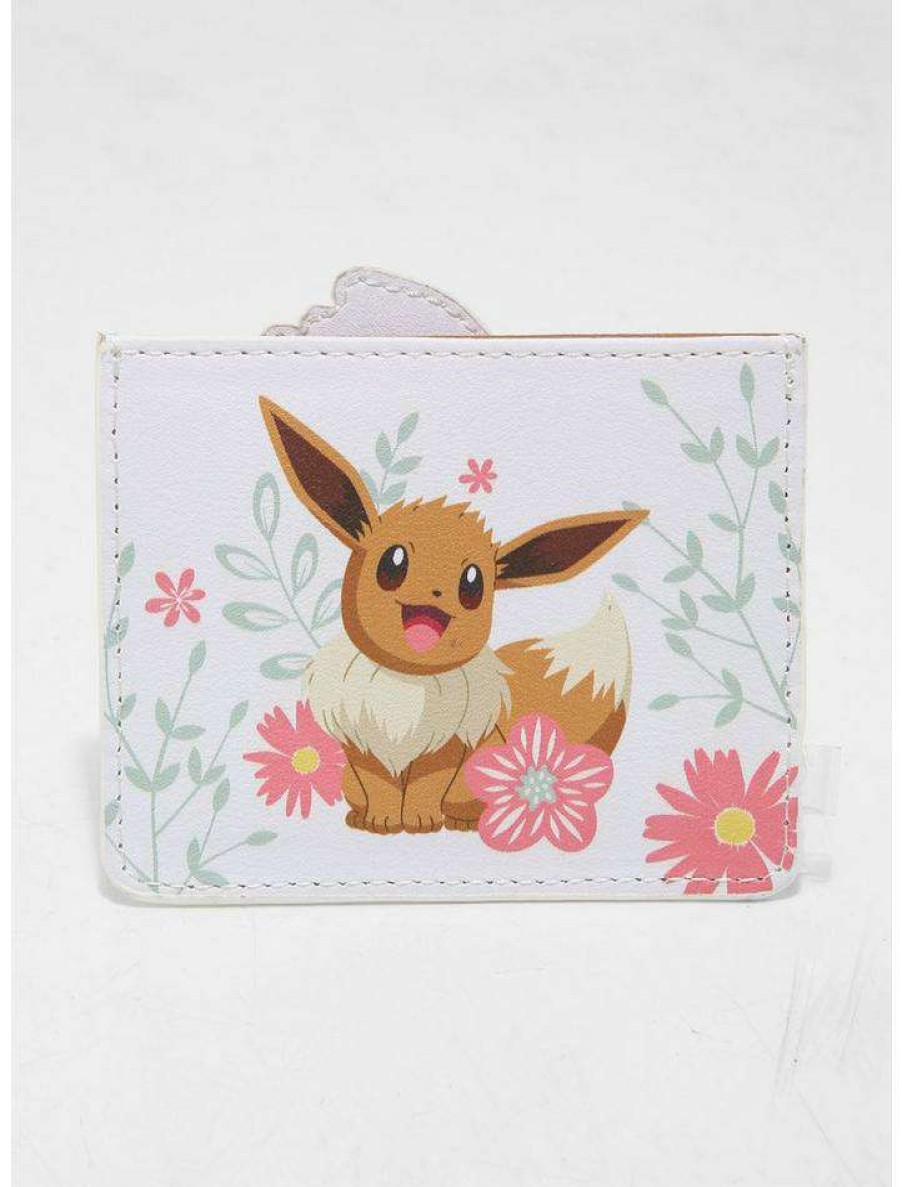 Backpacks & Bags * | Flash Sale Loungefly Pokemon Eevee Spring Flowers Cardholder