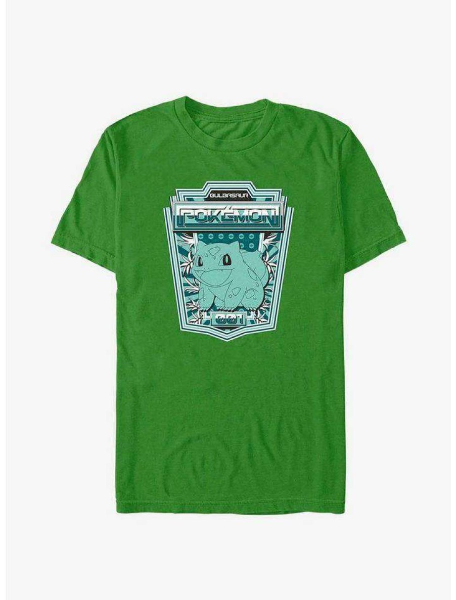 Tees * | Outlet Pokemon Bulbasaur Badge T-Shirt Kelly