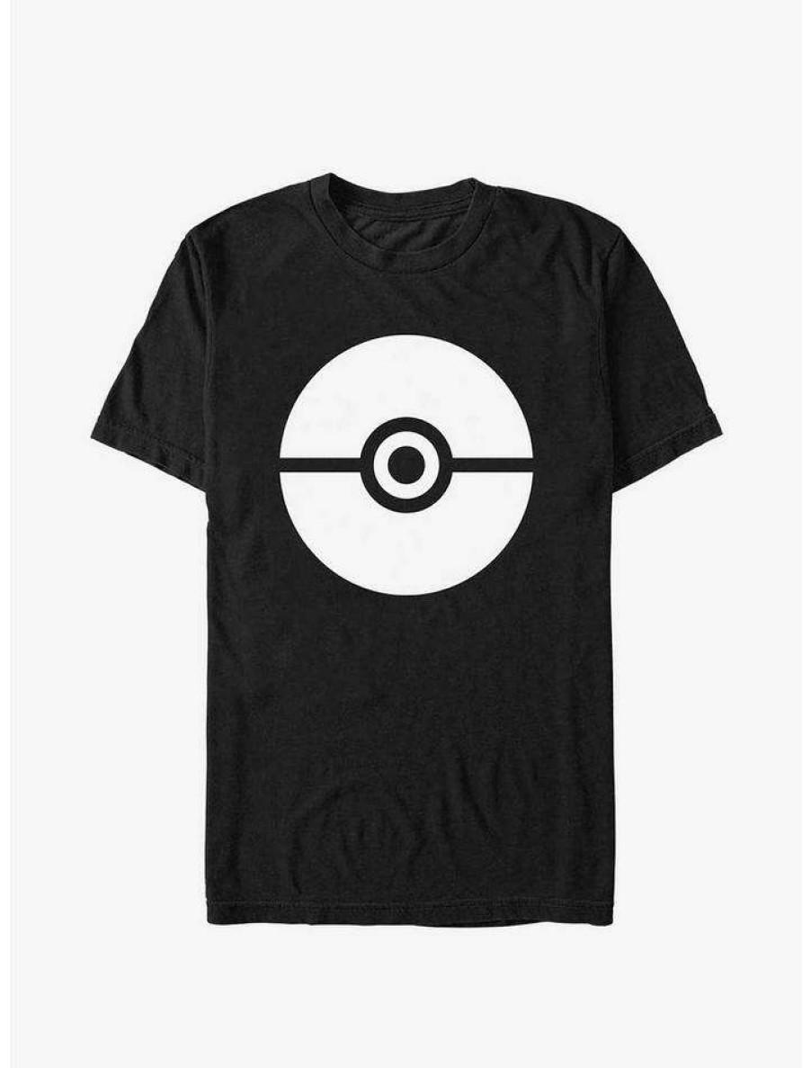 Tees * | Best Reviews Of Pokemon Pokeball Icon T-Shirt Black