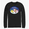 Guys * | Coupon Pokemon Happy Holidays Snowman Long-Sleeve T-Shirt Black