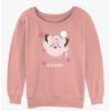 Girls * | New Pokemon Clefairy Fairy Dance Girls Slouchy Sweatshirt Desertpnk