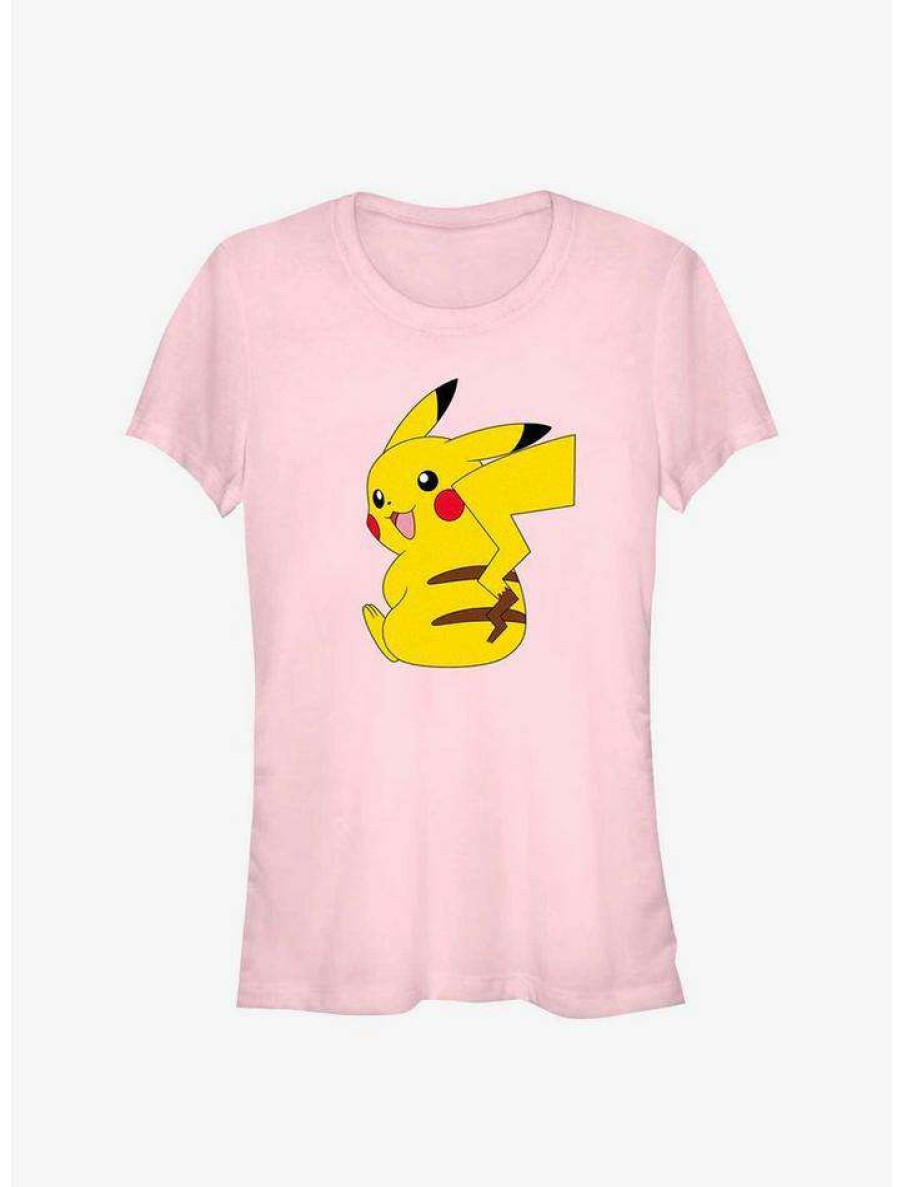 Tees * | Buy Pokemon Back At You Pikachu Girls T-Shirt Light Pink