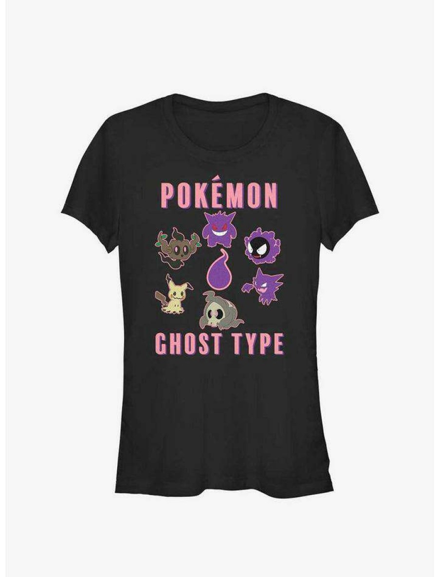 Tees * | Outlet Pokemon Ghost Type Girls T-Shirt Black