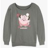 Girls * | Wholesale Pokemon Clefairy Fairy Dance Girls Slouchy Sweatshirt Gray Htr