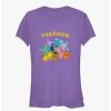 Tees * | Best Reviews Of Pokemon Gotta Catch Eeveelutions Girls T-Shirt Purple