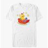 Guys * | Outlet Pokemon Pikachu Sleigh Ride T-Shirt White