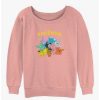 Girls * | Buy Pokemon Gotta Catch Eeveelutions Girls Slouchy Sweatshirt Desertpnk