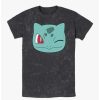 Tees * | Best Deal Pokemon Bulbasaur Face T-Shirt Black