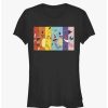 Tees * | New Pokemon Rainbow Faces Girls T-Shirt Black