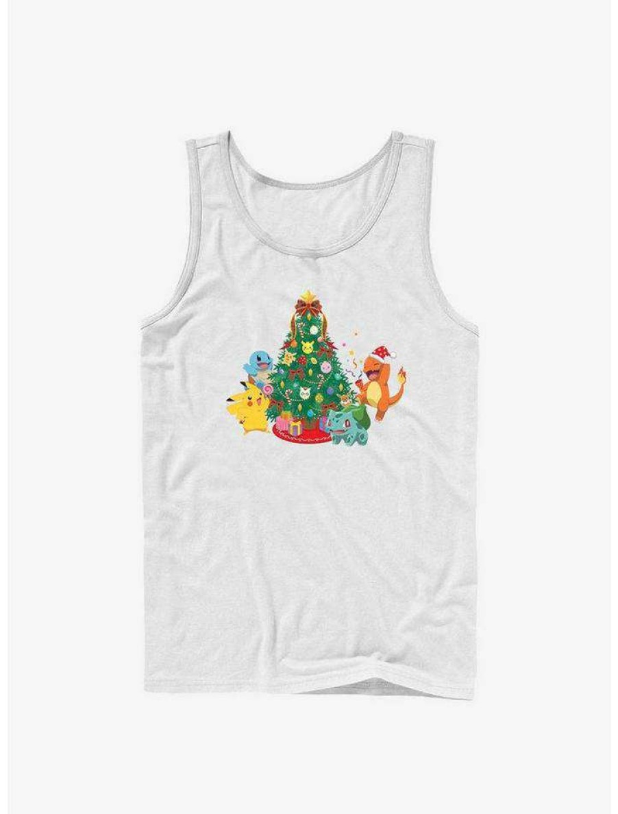 Guys * | Best Sale Pokemon Christmas Tree Tank White