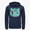 Guys * | Buy Pokemon Bulbasaur Face Hoodie Navy