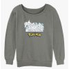 Girls * | Best Sale Pokemon The Classics Girls Slouchy Sweatshirt Gray Htr