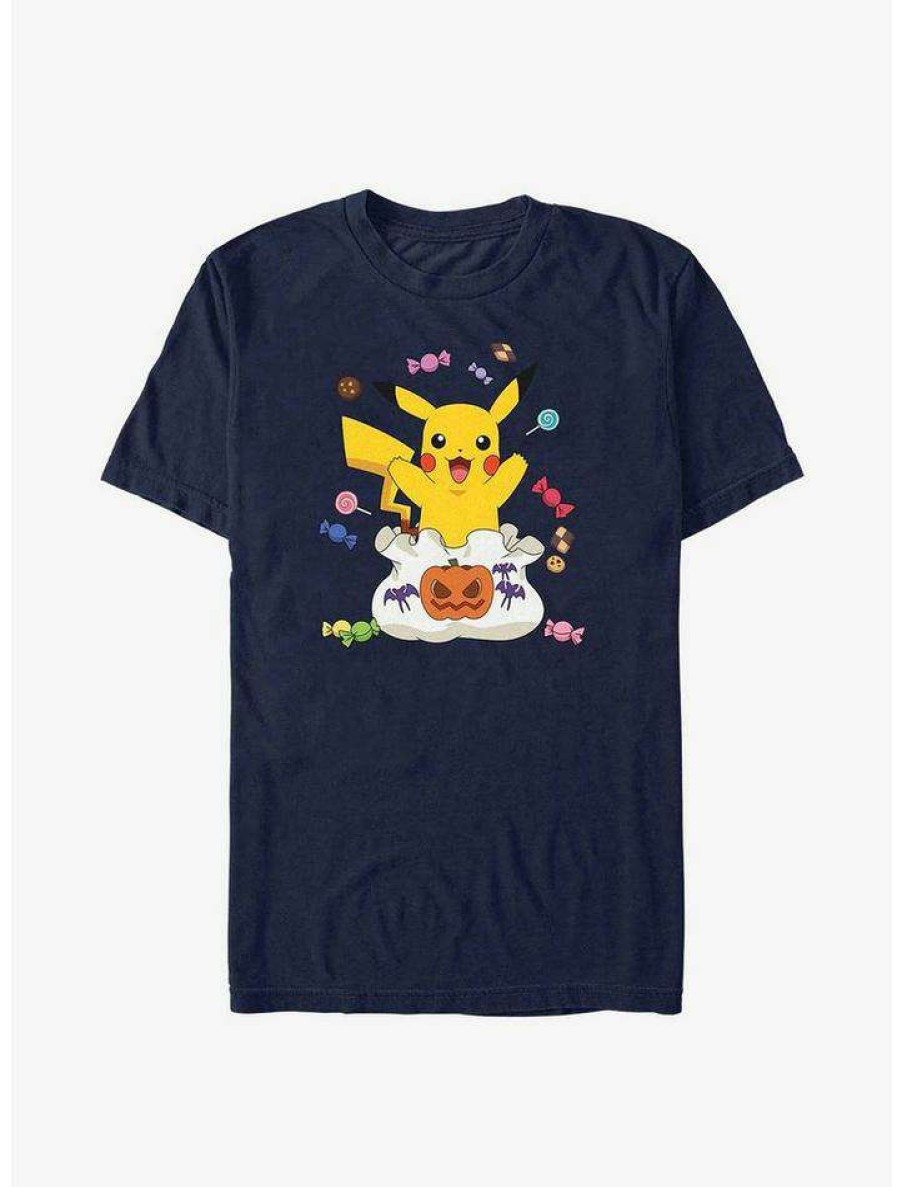 Guys * | Buy Pokemon Pikachu Candy T-Shirt Navy