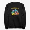 Guys * | Hot Sale Pokemon Eeveelutions Sweatshirt Black