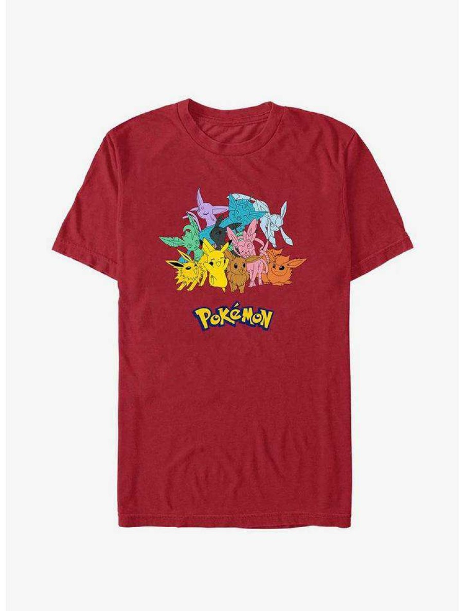 Tees * | Discount Pokemon Gotta Catch Eeveelutions T-Shirt Cardinal