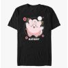 Tees * | Best Reviews Of Pokemon Clefairy Flowers T-Shirt Black