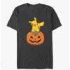 Tees * | Best Reviews Of Pokemon Pikachu Pumpkin T-Shirt Black