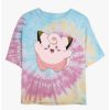 Tees * | Cheapest Pokemon Clefairy Tie-Dye Girls Crop T-Shirt Blupnkly