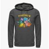 Guys * | Flash Sale Pokemon Eeveelutions Hoodie Char Htr