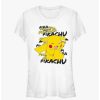 Tees * | Buy Pokemon Pikachu Cracks A Joke Girls T-Shirt White