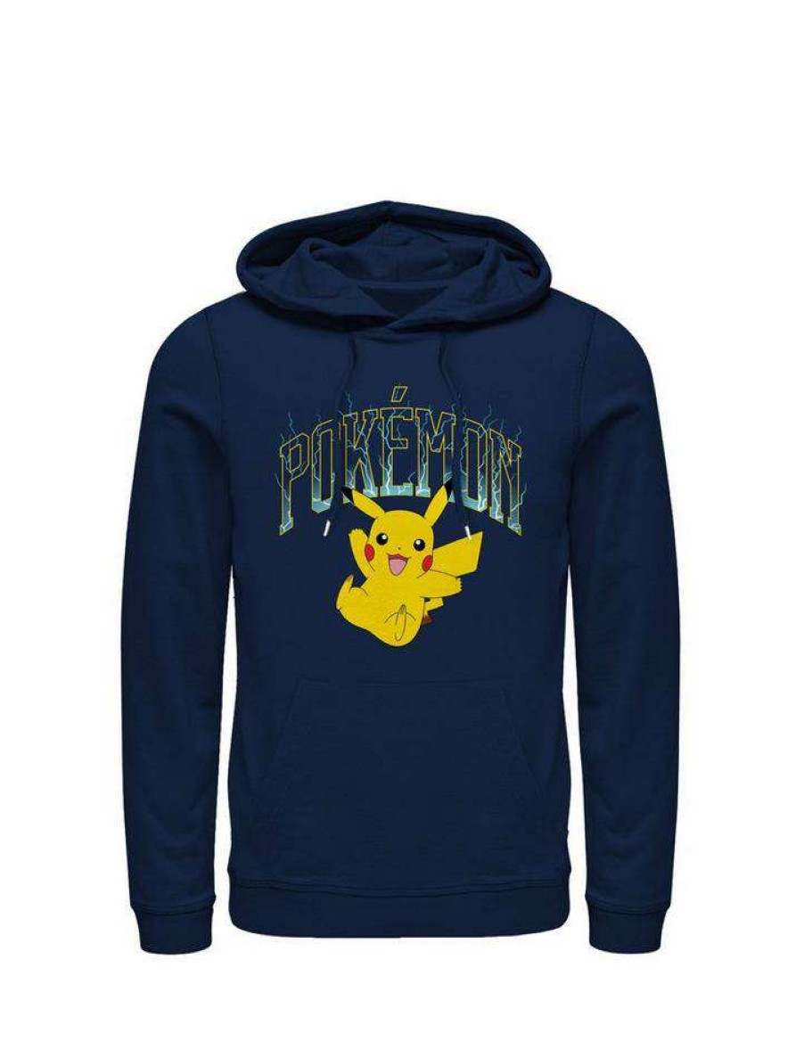 Guys * | Best Reviews Of Pokemon Pikachu Electricity Hoodie Navy